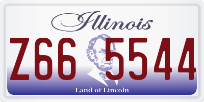 IL license plate Z665544