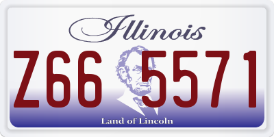 IL license plate Z665571