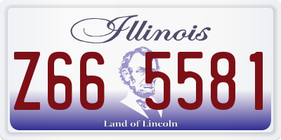 IL license plate Z665581