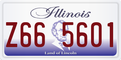 IL license plate Z665601