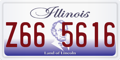 IL license plate Z665616