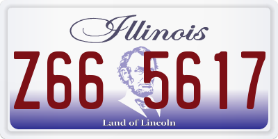 IL license plate Z665617