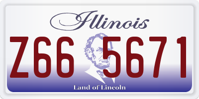 IL license plate Z665671