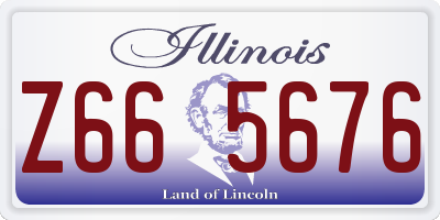 IL license plate Z665676