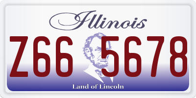 IL license plate Z665678
