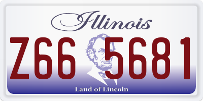 IL license plate Z665681