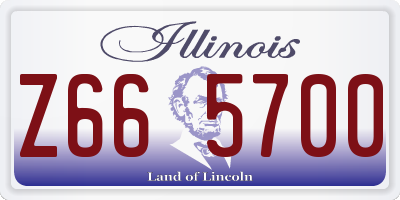 IL license plate Z665700