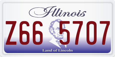 IL license plate Z665707