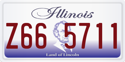 IL license plate Z665711