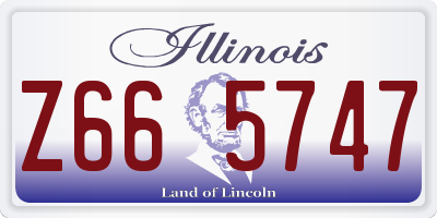 IL license plate Z665747