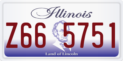 IL license plate Z665751
