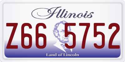 IL license plate Z665752