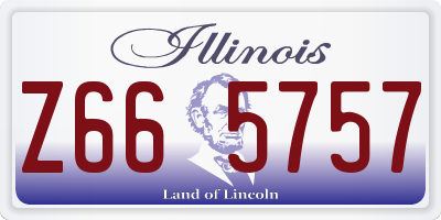 IL license plate Z665757