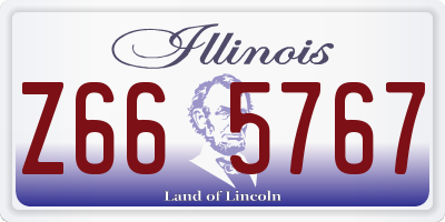 IL license plate Z665767