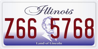 IL license plate Z665768