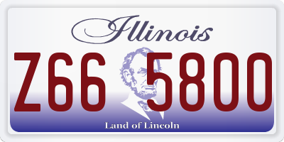 IL license plate Z665800