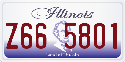 IL license plate Z665801