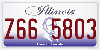 IL license plate Z665803