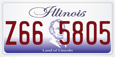 IL license plate Z665805