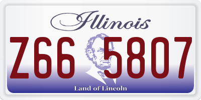 IL license plate Z665807