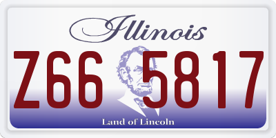 IL license plate Z665817