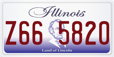 IL license plate Z665820