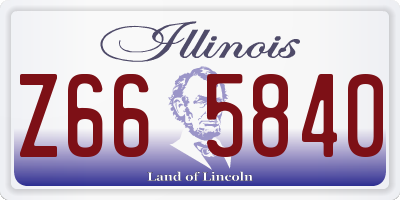 IL license plate Z665840