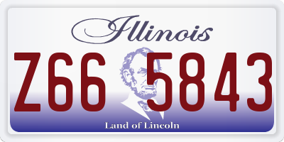 IL license plate Z665843