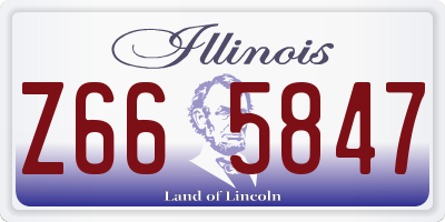 IL license plate Z665847