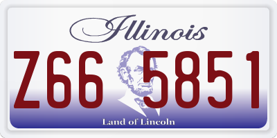 IL license plate Z665851