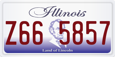 IL license plate Z665857