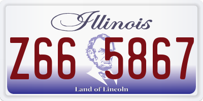 IL license plate Z665867