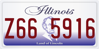 IL license plate Z665916