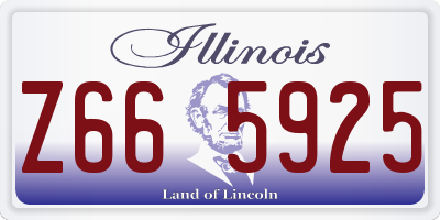IL license plate Z665925