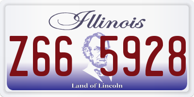 IL license plate Z665928