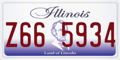 IL license plate Z665934