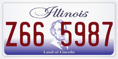 IL license plate Z665987