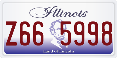 IL license plate Z665998