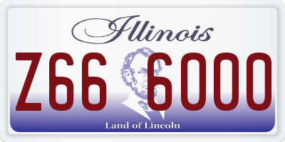 IL license plate Z666000