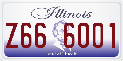 IL license plate Z666001
