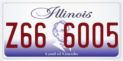IL license plate Z666005