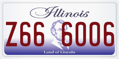 IL license plate Z666006