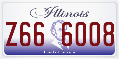 IL license plate Z666008