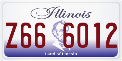IL license plate Z666012
