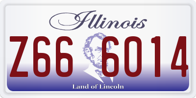 IL license plate Z666014