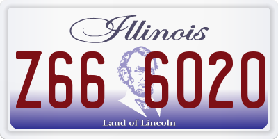 IL license plate Z666020