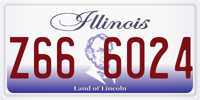 IL license plate Z666024