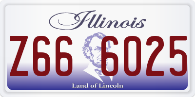 IL license plate Z666025