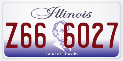 IL license plate Z666027