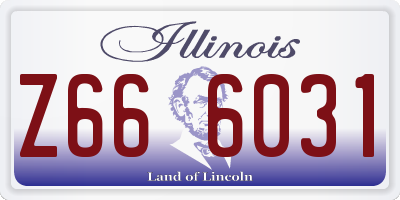 IL license plate Z666031